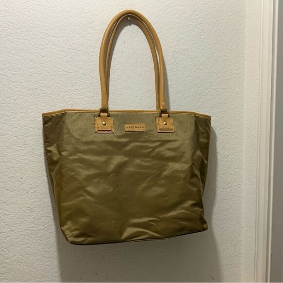 HARTMANN CANVAS LEATHER TRIM LARGE TOTE TRAVEL BAG - Picture 14 of 16